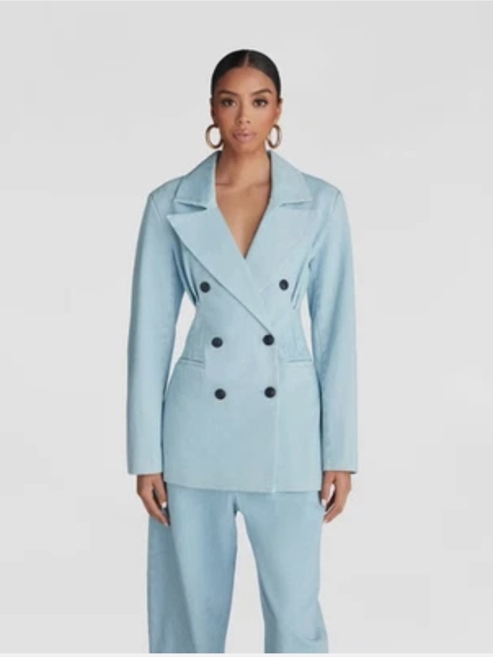 KBB by KAHLANA Women 'The Corset Denim Blazer'